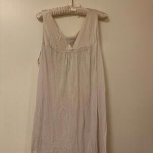 Vanity Fair XL Nightgown Nightie Cream Sleeveless Vintage